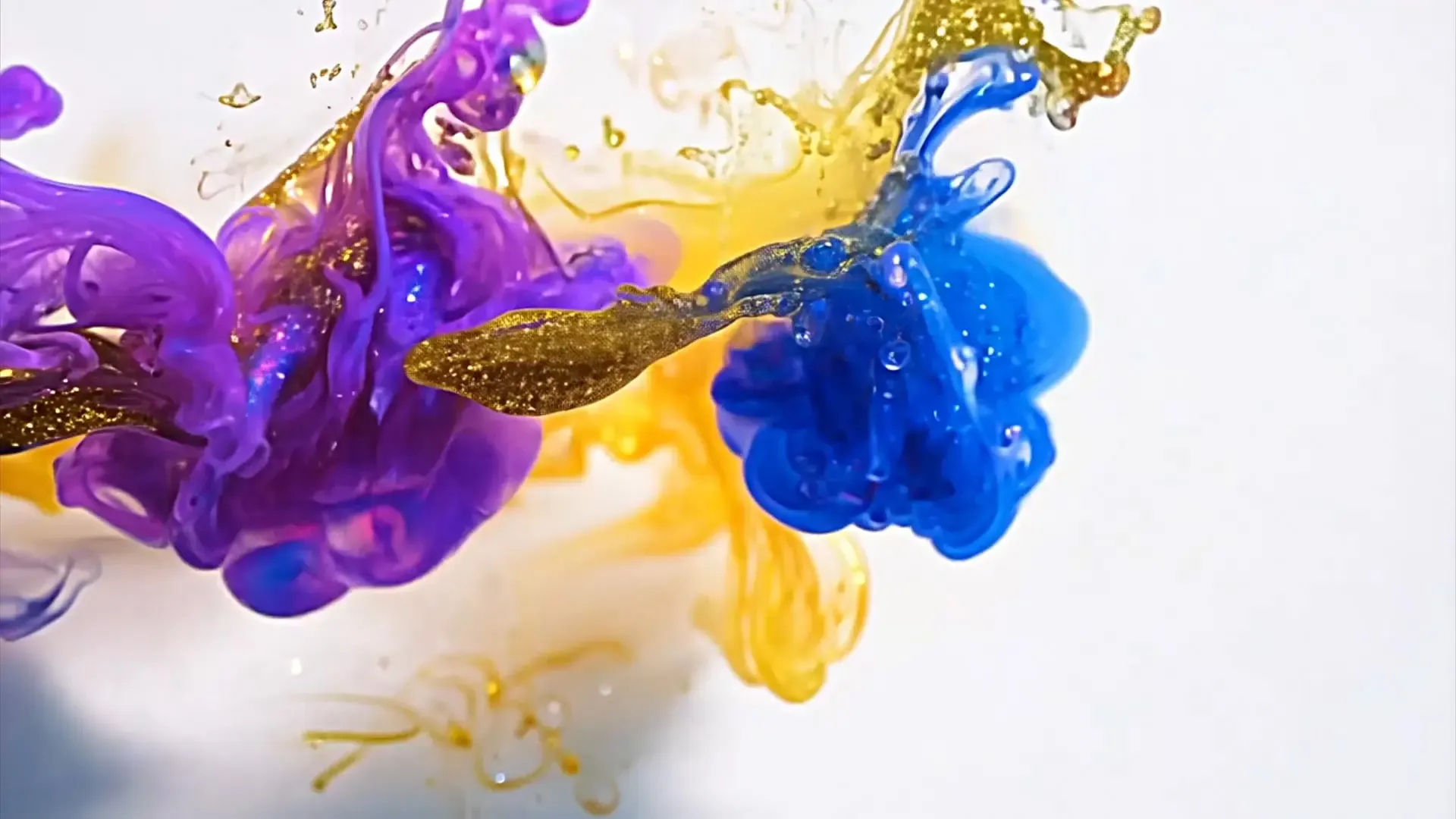 Abstract Colorful Liquid Swirls Overlay for Artistic Intros